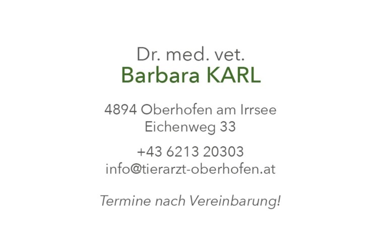 Tierarzt Oberhofen Visitenkarte